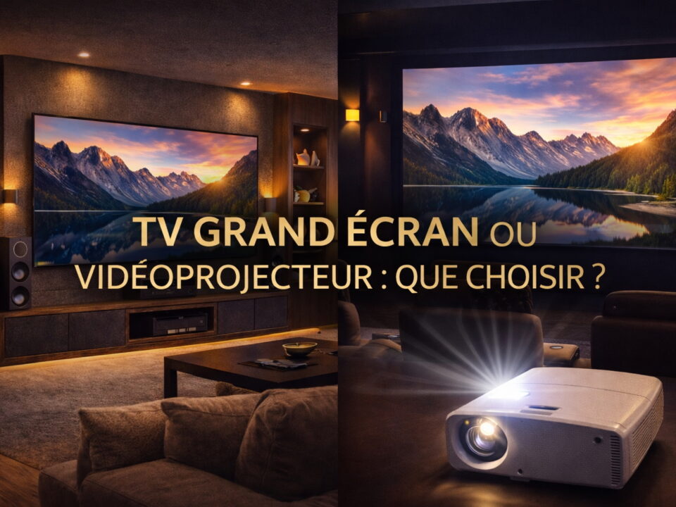 TV grand écran ou vidéoprojecteur
